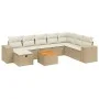 9-teiliges Gartensofa-Set mit beigen synthetischen Rattankissen von , Gartensets - Ref: Foro24-3265209, Preis: 617,78 €, Raba...