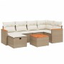 7-piece garden sofa set and beige synthetic rattan cushions by , Garden sets - Ref: Foro24-3265307, Price: 431,51 €, Discount: %