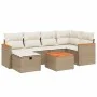 7-piece garden sofa set and beige synthetic rattan cushions by , Garden sets - Ref: Foro24-3265307, Price: 471,51 €, Discount: %