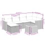 7-piece garden sofa set and beige synthetic rattan cushions by , Garden sets - Ref: Foro24-3265307, Price: 431,51 €, Discount: %