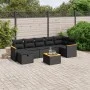 8-teiliges Gartensofa-Set und schwarze synthetische Rattankissen von , Gartensets - Ref: Foro24-3265318, Preis: 493,34 €, Rab...