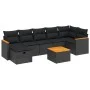 8-teiliges Gartensofa-Set und schwarze synthetische Rattankissen von , Gartensets - Ref: Foro24-3265318, Preis: 493,34 €, Rab...