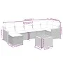 8-teiliges Gartensofa-Set und schwarze synthetische Rattankissen von , Gartensets - Ref: Foro24-3265318, Preis: 493,34 €, Rab...
