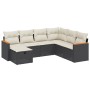 7-piece garden dining set and black synthetic rattan cushions by , Garden sets - Ref: Foro24-3265326, Price: 385,82 €, Discou...