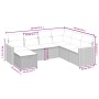 7-piece garden dining set and black synthetic rattan cushions by , Garden sets - Ref: Foro24-3265326, Price: 385,82 €, Discou...