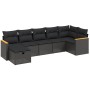 7-piece garden dining set and black synthetic rattan cushions by , Garden sets - Ref: Foro24-3265311, Price: 446,91 €, Discou...