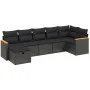 7-teiliges Garten-Essset und schwarze Kissen aus synthetischem Rattan von , Gartensets - Ref: Foro24-3265311, Preis: 456,53 €...