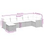 7-piece garden dining set and black synthetic rattan cushions by , Garden sets - Ref: Foro24-3265311, Price: 446,91 €, Discou...
