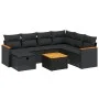 8-piece garden sofa set and black synthetic rattan cushions by , Garden sets - Ref: Foro24-3265332, Price: 493,34 €, Discount: %