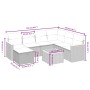 8-piece garden sofa set and black synthetic rattan cushions by , Garden sets - Ref: Foro24-3265332, Price: 490,78 €, Discount: %