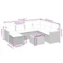 8-piece garden sofa set and black synthetic rattan cushions by , Garden sets - Ref: Foro24-3265332, Price: 493,34 €, Discount: %