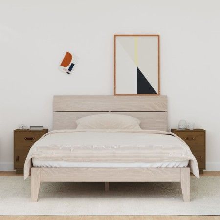 Mesitas de noche 2 uds madera de pino marrón miel 40x34x55 cm de vidaXL, Mesitas de noche - Ref: Foro24-818312, Precio: 81,58...