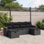 6-piece garden sofa set and black synthetic rattan cushions by , Garden sets - Ref: Foro24-3265339, Price: 358,14 €, Discount: %