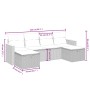 6-piece garden sofa set and black synthetic rattan cushions by , Garden sets - Ref: Foro24-3265339, Price: 358,14 €, Discount: %