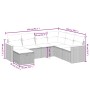 7-teiliges Gartensofa-Set mit grauen PE-Rattan-Kissen von , Gartensets - Ref: Foro24-3265330, Preis: 398,54 €, Rabatt: %