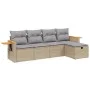Garden sofa set with beige cushions mix 5 pieces PE rattan by , Garden sets - Ref: Foro24-3265504, Price: 315,77 €, Discount: %