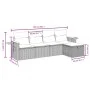 Gartensofa-Set mit beigem Kissenmix, 5-teilig aus PE-Rattan von , Gartensets - Ref: Foro24-3265504, Preis: 315,77 €, Rabatt: %