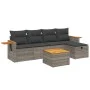 6-teiliges Gartenmöbel-Set und graue synthetische Rattankissen von , Gartensets - Ref: Foro24-3265512, Preis: 348,56 €, Rabat...