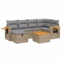 Garden sofa set with beige cushions mix 7 pieces PE rattan by , Garden sets - Ref: Foro24-3265525, Price: 429,21 €, Discount: %