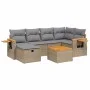 Garden sofa set with beige cushions mix 7 pieces PE rattan by , Garden sets - Ref: Foro24-3265525, Price: 436,88 €, Discount: %