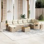Garden sofa set with beige cushions 8 pcs PE rattan by , Garden sets - Ref: Foro24-3265538, Price: 553,84 €, Discount: %