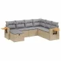 Gartensofa-Set mit beigem Kissenmix, 7-teilig aus PE-Rattan von , Gartensets - Ref: Foro24-3265546, Preis: 454,22 €, Rabatt: %