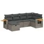 6-teiliges Gartenmöbel-Set und graue synthetische Rattankissen von , Gartensets - Ref: Foro24-3265519, Preis: 379,71 €, Rabat...