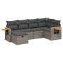 6-teiliges Gartenmöbel-Set und graue synthetische Rattankissen von , Gartensets - Ref: Foro24-3265519, Preis: 372,14 €, Rabat...