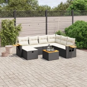 8-piece garden sofa set and black synthetic rattan cushions by , Garden sets - Ref: Foro24-3265550, Price: 467,68 €, Discount: %