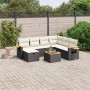 8-piece garden sofa set and black synthetic rattan cushions by , Garden sets - Ref: Foro24-3265550, Price: 450,01 €, Discount: %