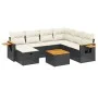 Set de sofás de jardín 8 piezas y cojines ratán sintético negro de , Conjuntos de jardín - Ref: Foro24-3265550, Precio: 468,6...