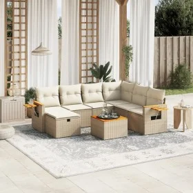 Garden sofa set with beige cushions 8 pcs PE rattan by , Garden sets - Ref: Foro24-3265552, Price: 566,59 €, Discount: %