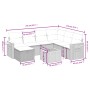 Gartensofa-Set mit beigen Kissen 8 Stück PE-Rattan von , Gartensets - Ref: Foro24-3265552, Preis: 553,84 €, Rabatt: %