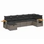 7-piece garden sofa set with gray PE rattan cushions by , Garden sets - Ref: Foro24-3265533, Price: 429,84 €, Discount: %
