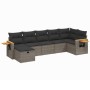 7-teiliges Gartensofa-Set mit grauen PE-Rattan-Kissen von , Gartensets - Ref: Foro24-3265533, Preis: 427,95 €, Rabatt: %