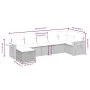 7-piece garden sofa set with gray PE rattan cushions by , Garden sets - Ref: Foro24-3265533, Price: 429,84 €, Discount: %