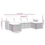 Garden sofa set with cushions 6 pieces beige synthetic rattan by , Garden sets - Ref: Foro24-3265559, Price: 443,15 €, Discou...