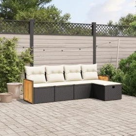 5-piece garden furniture set and black synthetic rattan cushions by , Garden sets - Ref: Foro24-3265718, Price: 291,30 €, Dis...