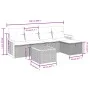 6-teiliges Gartensofa-Set und schwarze synthetische Rattankissen von , Gartensets - Ref: Foro24-3265724, Preis: 347,61 €, Rab...