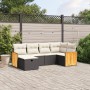 6-teiliges Gartensofa-Set und schwarze synthetische Rattankissen von , Gartensets - Ref: Foro24-3265732, Preis: 351,78 €, Rab...