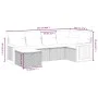6-teiliges Gartensofa-Set und schwarze synthetische Rattankissen von , Gartensets - Ref: Foro24-3265732, Preis: 366,74 €, Rab...