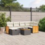 7-teiliges Garten-Essset und schwarze Kissen aus synthetischem Rattan von , Gartensets - Ref: Foro24-3265739, Preis: 396,35 €...