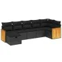7-piece garden dining set and black synthetic rattan cushions by , Garden sets - Ref: Foro24-3265745, Price: 457,09 €, Discou...