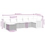 7-piece garden dining set and black synthetic rattan cushions by , Garden sets - Ref: Foro24-3265745, Price: 446,48 €, Discou...