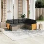 7-piece garden sofa set with gray PE rattan cushions by , Garden sets - Ref: Foro24-3265764, Price: 430,51 €, Discount: %