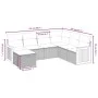 7-piece garden sofa set with gray PE rattan cushions by , Garden sets - Ref: Foro24-3265764, Price: 430,51 €, Discount: %