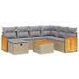 Garden sofa set with beige cushions mix 8 pieces PE rattan by , Garden sets - Ref: Foro24-3265770, Price: 473,19 €, Discount: %