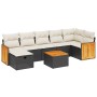 8-piece garden sofa set and black synthetic rattan cushions by , Garden sets - Ref: Foro24-3265753, Price: 435,65 €, Discount: %