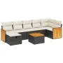 8-teiliges Gartensofa-Set und schwarze synthetische Rattankissen von , Gartensets - Ref: Foro24-3265753, Preis: 458,74 €, Rab...
