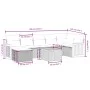 8-teiliges Gartensofa-Set und schwarze synthetische Rattankissen von , Gartensets - Ref: Foro24-3265753, Preis: 458,74 €, Rab...